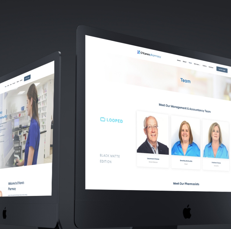 OKANES PHARMACY WEBSITE SCREENS